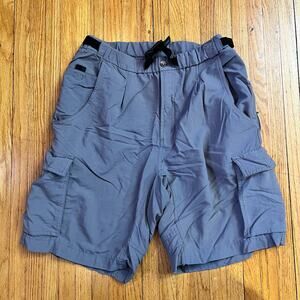 Columbia Shorts Mens Medium GRT Cargo Performance Belted Nylon Gray